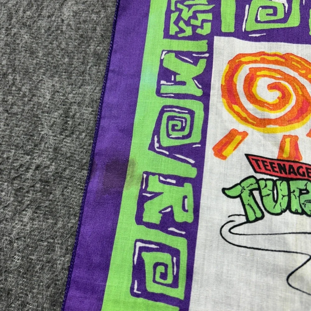 1990 Teenage Mutant Ninja Turtles Surfing Cowabunga Bandanna Handkerchief